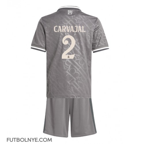 Camiseta Real Madrid Daniel Carvajal #2 Tercera Equipación para niños 2024-25 manga corta (+ pantalones cortos)